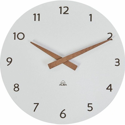 Nástenné hodiny, 30 cm, ALBA, Hormilena, biela