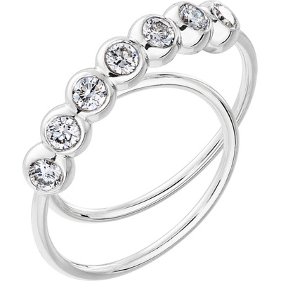 Tiami Prsten z bílého zlata s diamanty COOOLATE 7 midi RCUW20003