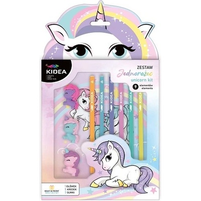 Globo - Unicorn комплект молив, цв. моливи и гуми 98576