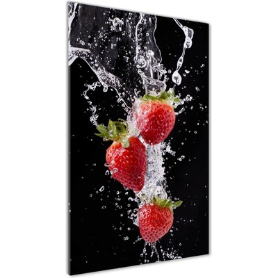 Vertikálny fotoobraz na skle Jahody 50x100 cm