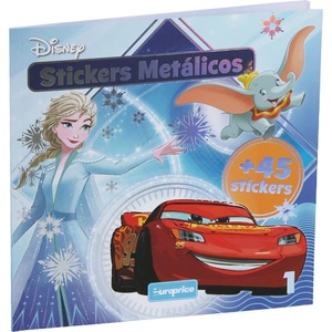 Europrice КНИЖКА ЗА ОЦВЕТЯВАНЕ disney 24 СТР. + 45 СТИКЕРА МЕТАЛИК 3 ВИДА