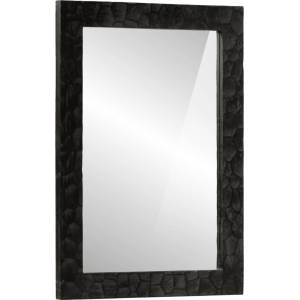 vidaXL Огледало за баня черно 50x70x2, 5 см дърво манго масив и стъкло (356850)