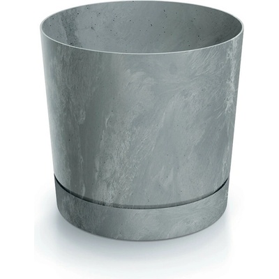 Prosperplast DPOP240E-422U Květináč s miskou - TUBO BETON šedý 24 cm