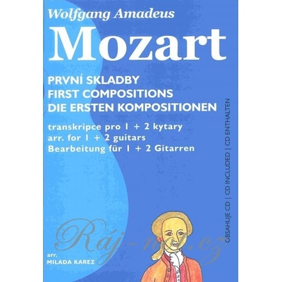 MOZART První skladby + CD / jedna + dvě kytary