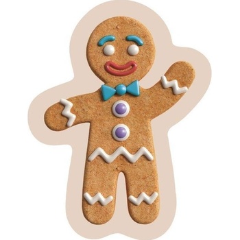 Detexpol Tvarovaný mikroplyšový vankúš Perníček Polyester 36x23