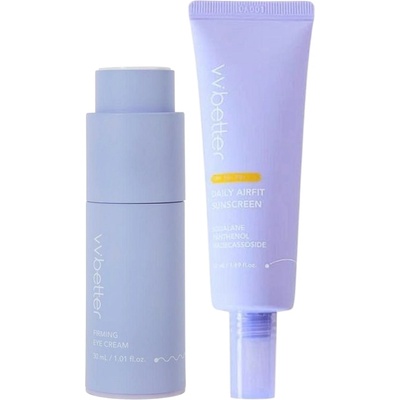 VVBetter Комплект - Стягащ околоочен крем и Слънцезащитен крем, SPF50+, 30 + 50 ml