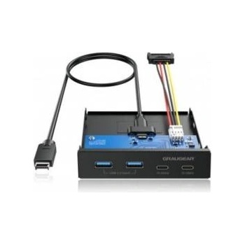 GRAUGEAR USB HUB GRAUGEAR USB-HUB Multi Front Panel, USB 3.2 Gen2 Type-C retail