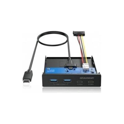 GRAUGEAR USB HUB GRAUGEAR USB-HUB Multi Front Panel, USB 3.2 Gen2 Type-C retail