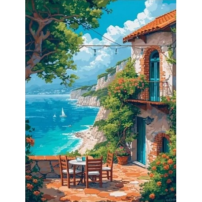 Norimpex - Puzzle Diamant painting: Cliff view 30x40cm - 1 - 39 piese