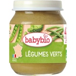 Babybio Био зеленчуково пюре Babybio - Зелени зеленчуци, 4 м+, 130 g (3288131510415) - baby