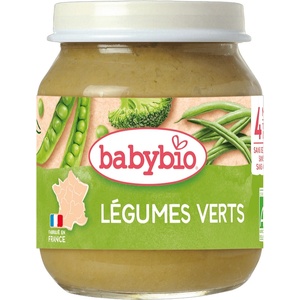 Babybio Био зеленчуково пюре Babybio - Зелени зеленчуци, 4 м+, 130 g (3288131510415) - baby