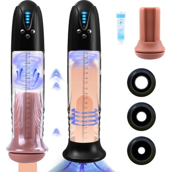 Image 1 of Paloqueth Powerfull Automatic Penis Pump with 3D Texture Sleeve Brown