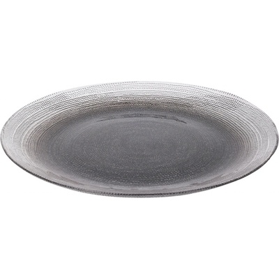 Home Styling Collection Skleněný plochý talíř LAKRIS 32 cm antracitová