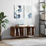 vidaXL Шкаф за винилови плочи опушен дъб 100x38x48 см инженерно дърво (831753)