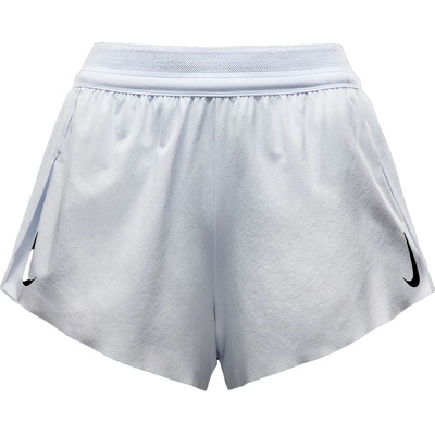 Nike Дамски шорти за бягане Nike Women's AeroSwift Dri-FIT ADV Mid-Rise 3'' Running shorts - White / Black (112-4580-0414)