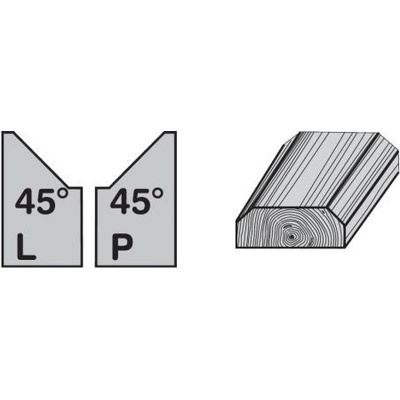 Tvarový nůž úhlový 8x45° L