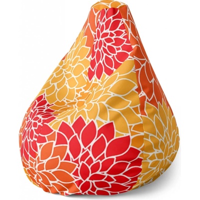 Sedací vak Pear Barevné květiny Sablio 70 x 95 x 15 cm