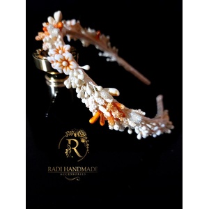 Radi handmade Диадеми с оранжева декорация и цветя (813)