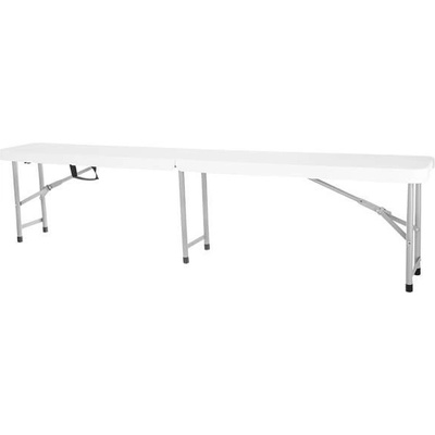 Malatec Záhradná skladacia cateringová lavica 180 cm biela 9995