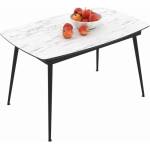 Bogdan Furniture Europe Трапезна маса yense, Разтегателна, Бял мрамор