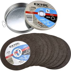 Extol PREMIUM режещ диск за стомана/неръждаема стомана, 10 бр. , O 115x1.0x22.2 мм 8808101 (8808101)