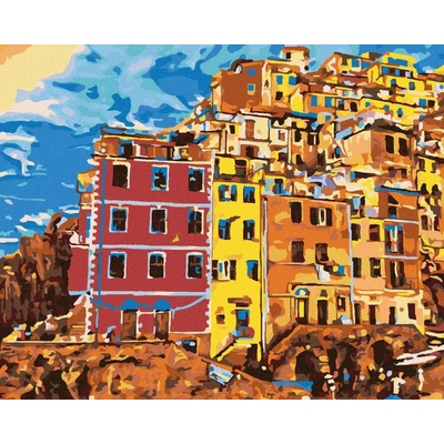 Zuty Malování Podle Čísel Letní Rezorty V Itálii 80 x 100 cm Plátno Rám
