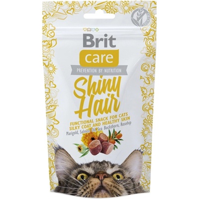 Brit Care Cat Snack Shiny Hair losos 50 g – Zboží Mobilmania
