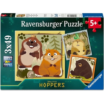 Ravensburger - Puzzle 3x49 To jump into the wild - 40 - 99 piese