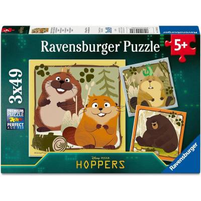 Ravensburger - Puzzle 3x49 To jump into the wild - 40 - 99 piese