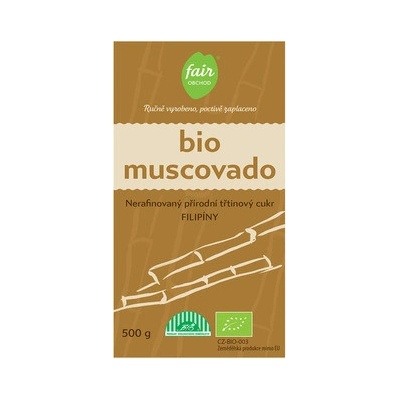 Fairobchod Bio nekrystalizovaný třtinový cukr Muscovado z Filipín, 500 g