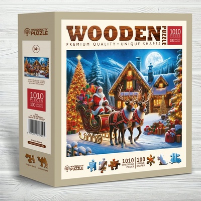 WOODEN CITY Dřevěné Santa Klaus přichází 1010 dielov