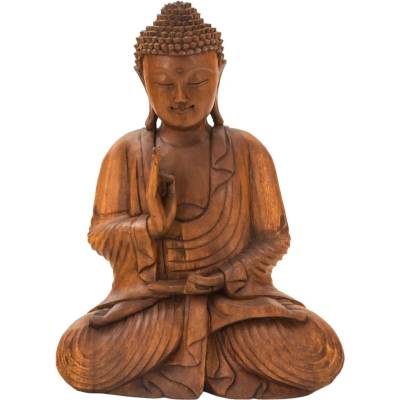 Sanu Babu Buddha ze dřeva stromu Suar, 51cm (AM)