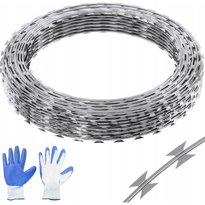 Pozinkovaný ostnatý drát Vevor 30 m x 482,6 mm