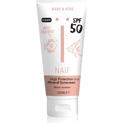 Naif Baby & Kids Sun Cream SPF 50 слънцезащитни продукти за бебета и деца SPF 50 100ml