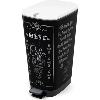Keter Kôš na odpadky, kuchyne 45 L s pedálom, Coffee Menu