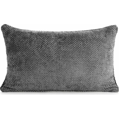 Takoy Povlak na polštář 30x50 cm žinilkový s ozdobným vzorem ocelový ŽINILKA 6-HF-483854 | 30 x 50 cm