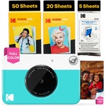 Kodak Printomatic Blue 75 Sheet Package + Zinc 2x3 Photos (AMZNBRODMATBL) Цифрови фотоапарати