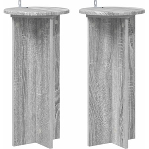 vidaXL Стойка за растения 2 бр. Сива сонома 29, 5 x 29, 5 x 60 см (899723)