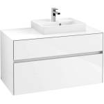 Villeroy & Boch Collaro - Шкафче за умивалник, 100x55x50 см, 2 чекмеджета, Glossy White C01500DH (C01500DH)