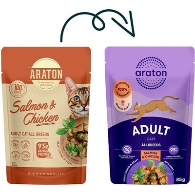 Araton Cat Adult Salmon & Chicken 85 g