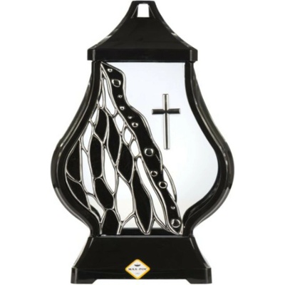 KAHANEC náhrobný Faron s krížom K-L1089 29cm ČIERNO-STRIEBORNÝ