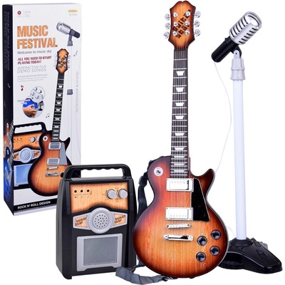 Tomido Elektrická Kytara Karaoke pro Děti s Mikrofonem a Zesilovačem – Zboží Mobilmania