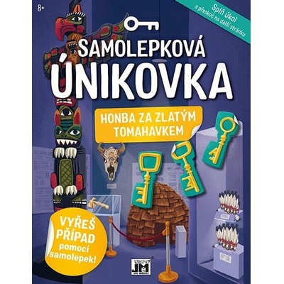 Jiri Models Samolepková únikovka sešit se samolepkami a úkoly Honba za zlatým tomahawkem