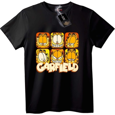 NOONEBRAND Тениска Garfield лица - S, White