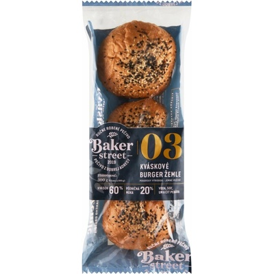 Baker Street Žemle Burger kváskové 3x100g