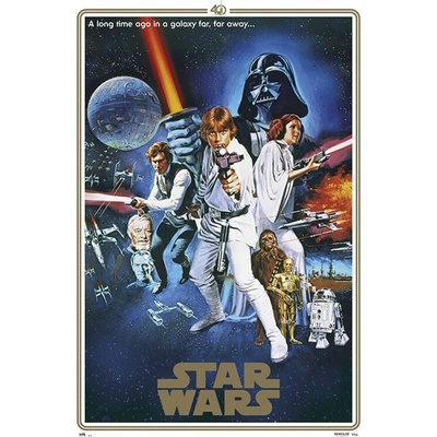 Plagát, Obraz - Star Wars - 40th Anniversary One Sheet, 61 × 91.5 cm