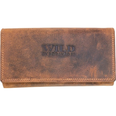Wild By Loranzo Kožená unisex velká peněženka hnědá