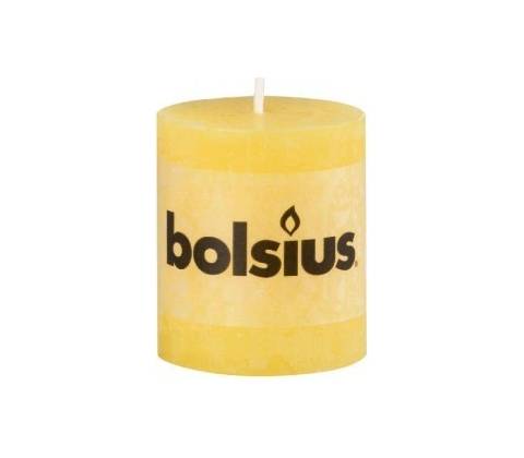 Bolsius Rustic žlutá 68x80