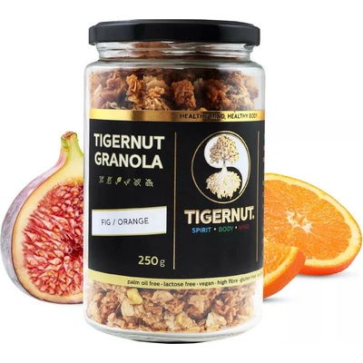 TigerNut Granola z Tygřího ořechu s Fíky a Pomerančem 250 g