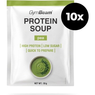 GymBeam Proteínová hrachová polievka 10 x 55 g